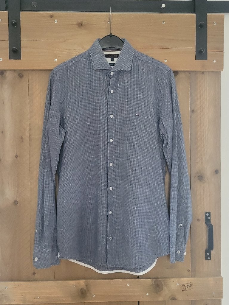 Heren / jongens blouse / overhemd Tommy Hilfiger maat S, Blauw, Halswijdte 38 (S) of kleiner, Tommy Hilfiger, Ophalen of Verzenden