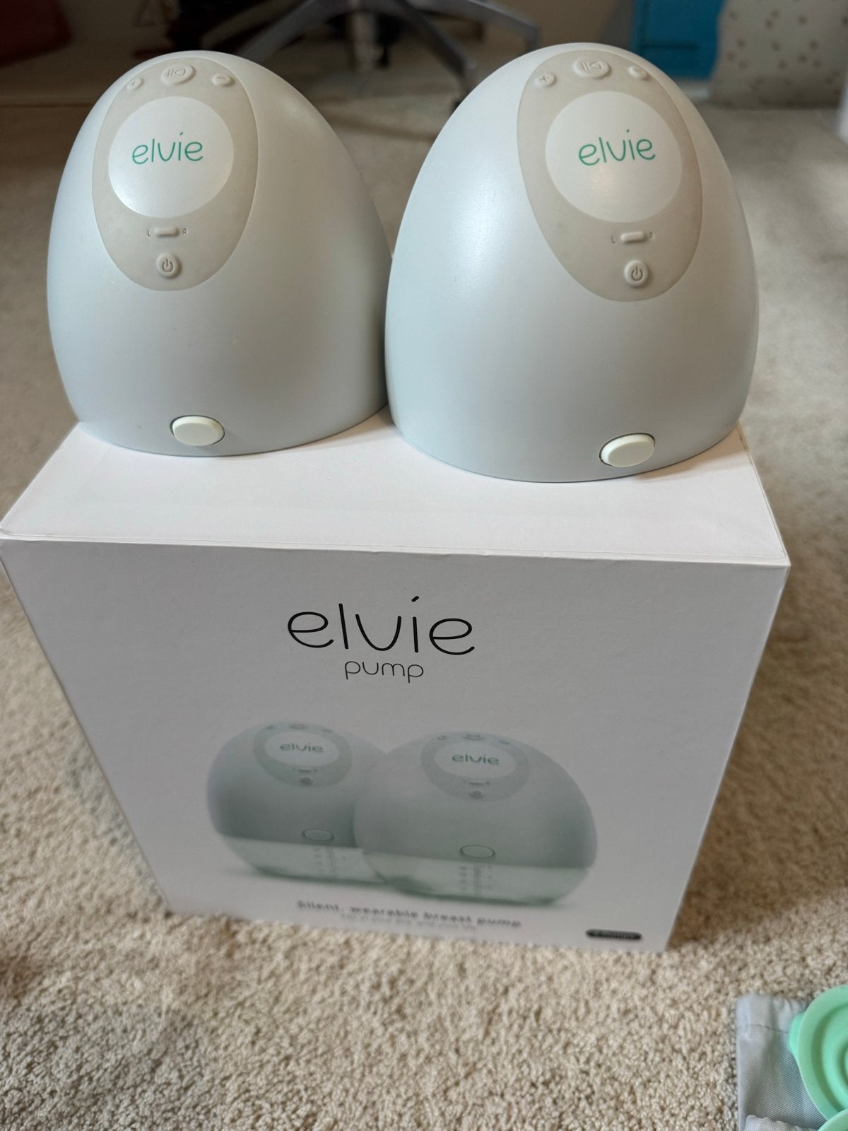 Elvie dubbele borstkolf handsfree met extra onderdelen, Ophalen, Gebruikt