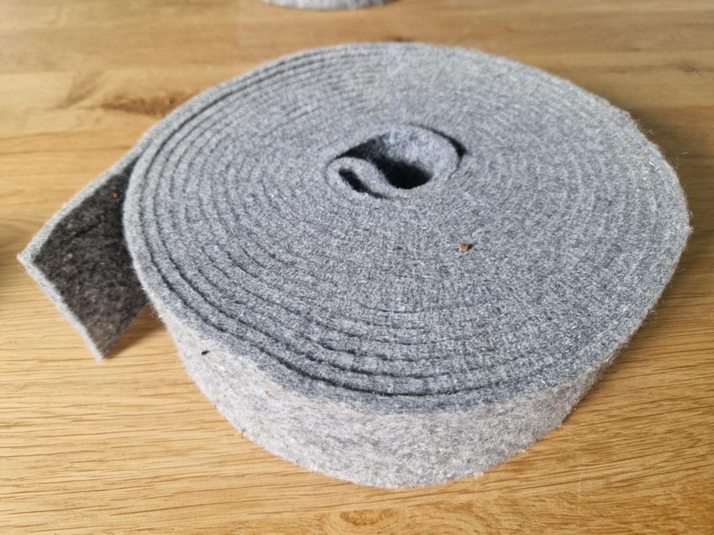Vilt op rol (80mmx7mm) 6x7,5meter, Ophalen of Verzenden, Nieuw, Los Vilt
