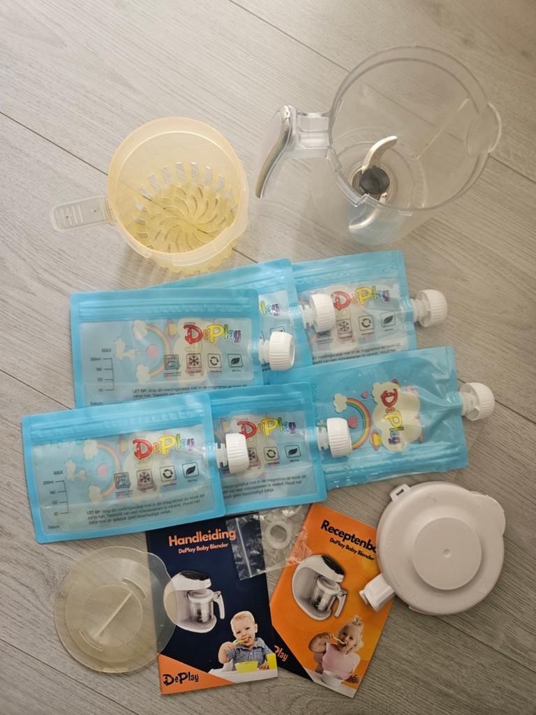Babyvoeding Stomer/Blender met accessoires en zelfreiniging, Ophalen, 3 snelheden of meer, Zo goed als nieuw, Vaatwasserbestendig