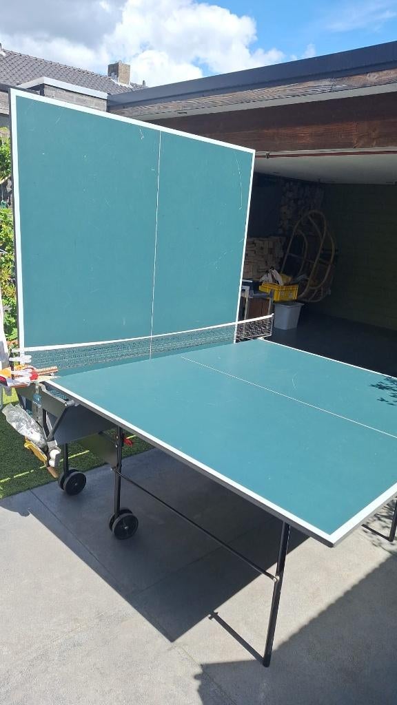 Tafeltennis tafel, Sport en Fitness, Tafeltennis, Ophalen, Gebruikt, Net, Batje(s) of Balletje(s), Inklapbaar