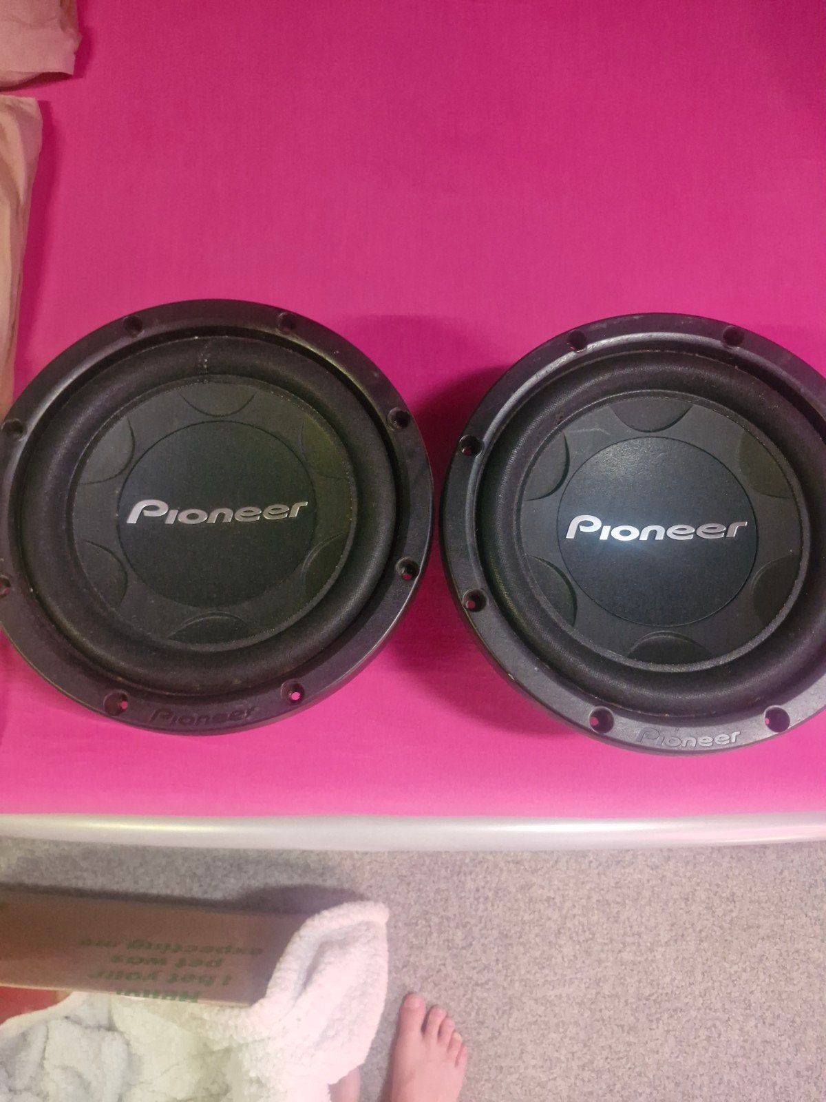 2x Pioneer Subwoofer - Krachtige Bas voor Auto of Thuis, Verzenden, Gebruikt, Subwoofer, Pioneer