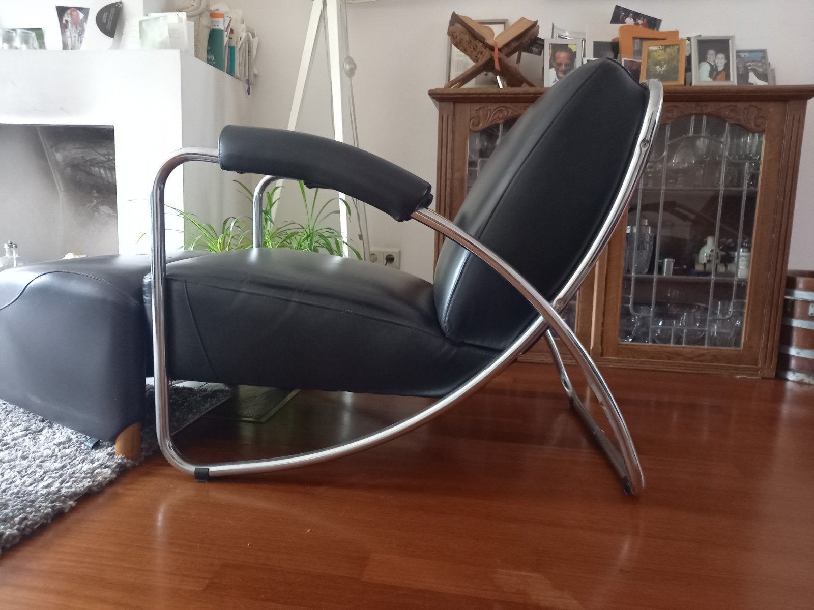 Vis fauteuil, naar KS45, Anton Lorentz, Huis en Inrichting, Ophalen, 100 tot 125 cm, Leer, Zo goed als nieuw
