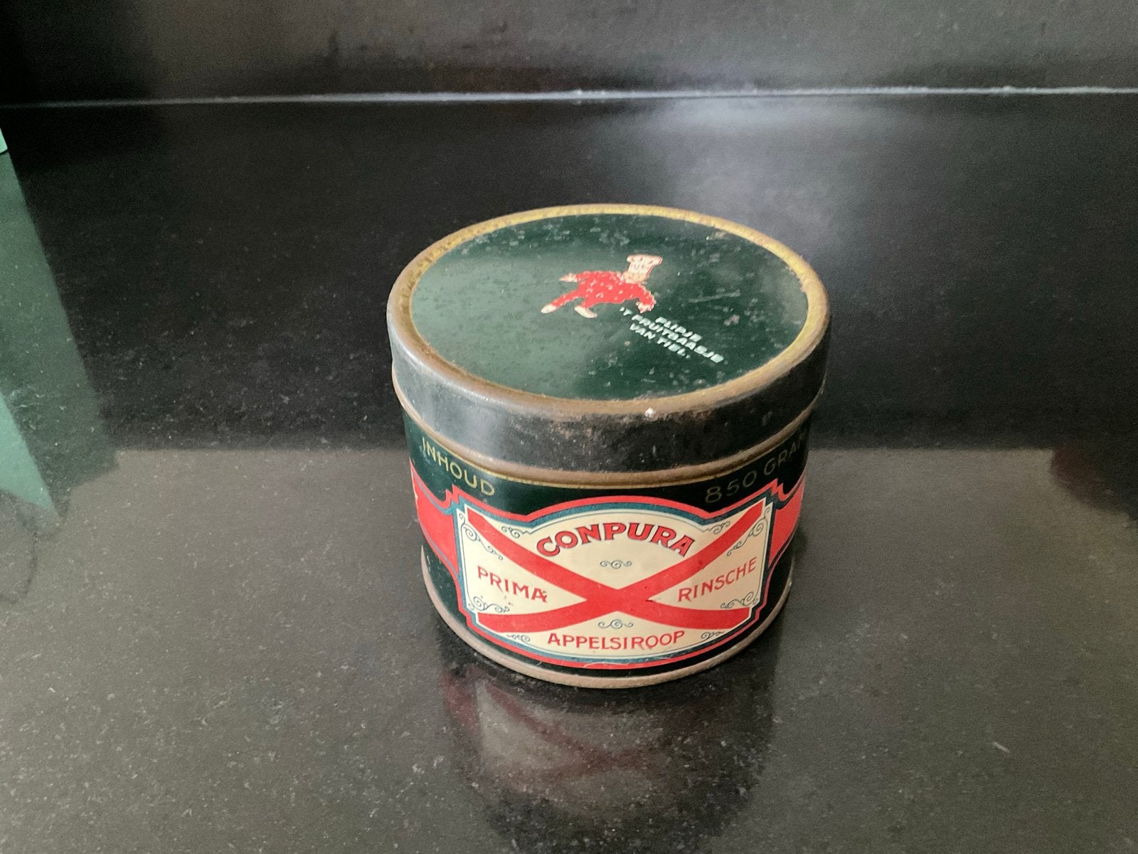 Vintage Conpura 't Fruitbaasje van Tiel blikje, Verzamelen, Ophalen, Gebruikt, Overige, Overige merken