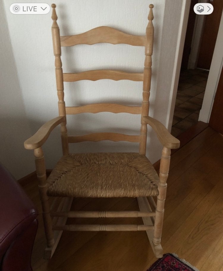 Antieke schommelstoel in goede staat, Huis en Inrichting, Stoelen, Ophalen, Gebruikt, Bruin, Eén