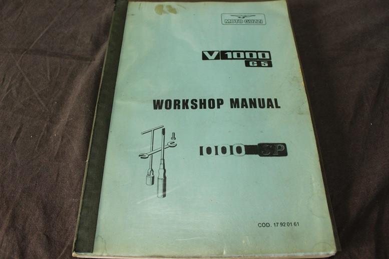 Moto Guzzi V1000 G5 1000SP workshop manual 1979, Motoren, Ophalen of Verzenden, Moto Guzzi