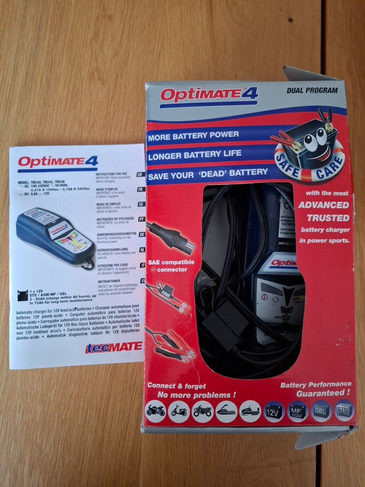 Acculader Optimate 4 Dual Program - Zo goed als nieuw!, Gebruikt