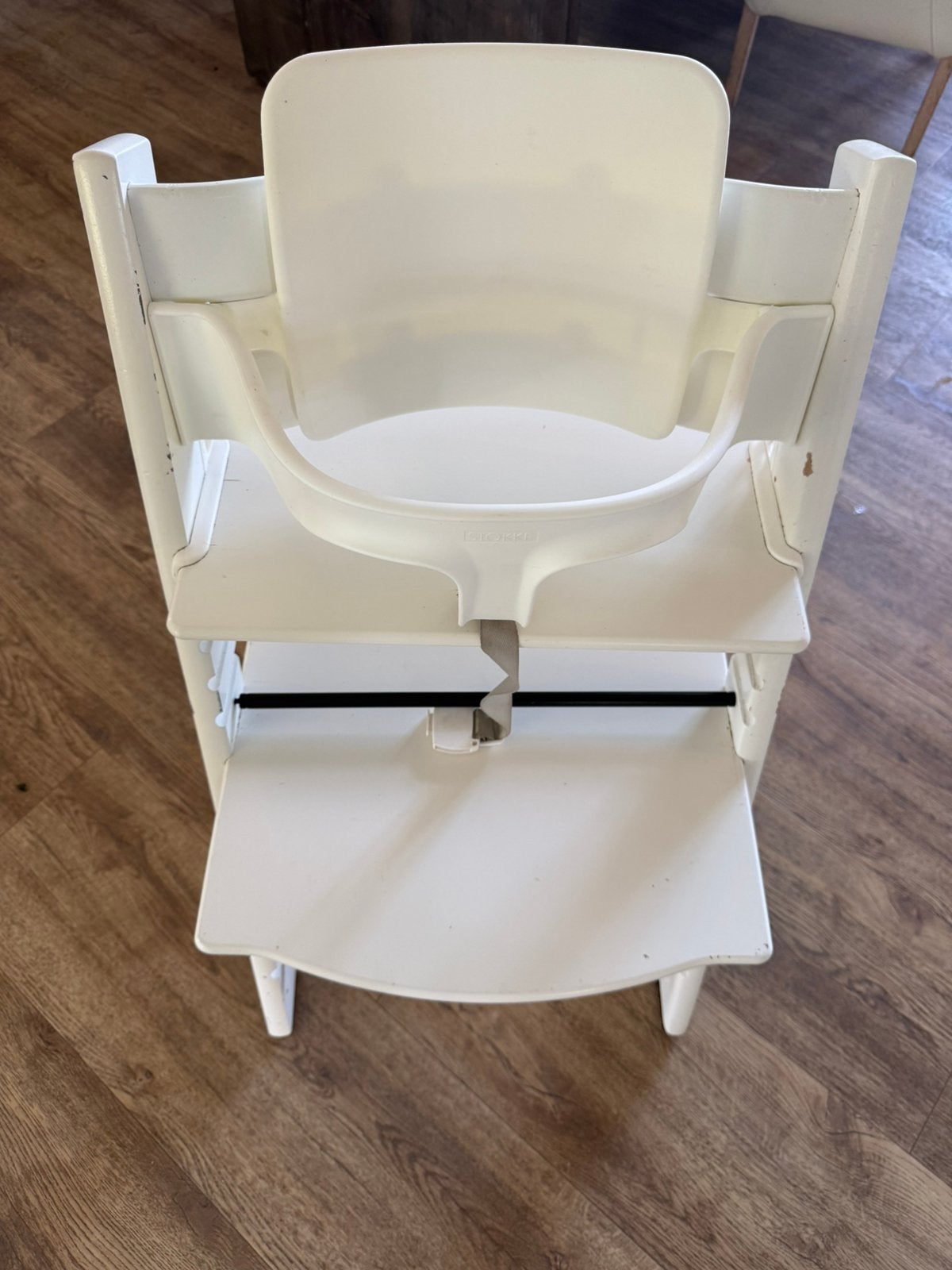 Stokke Tripp Trapp kinderstoel wit met Baby Set, Ophalen, Zo goed als nieuw, Meegroeistoel