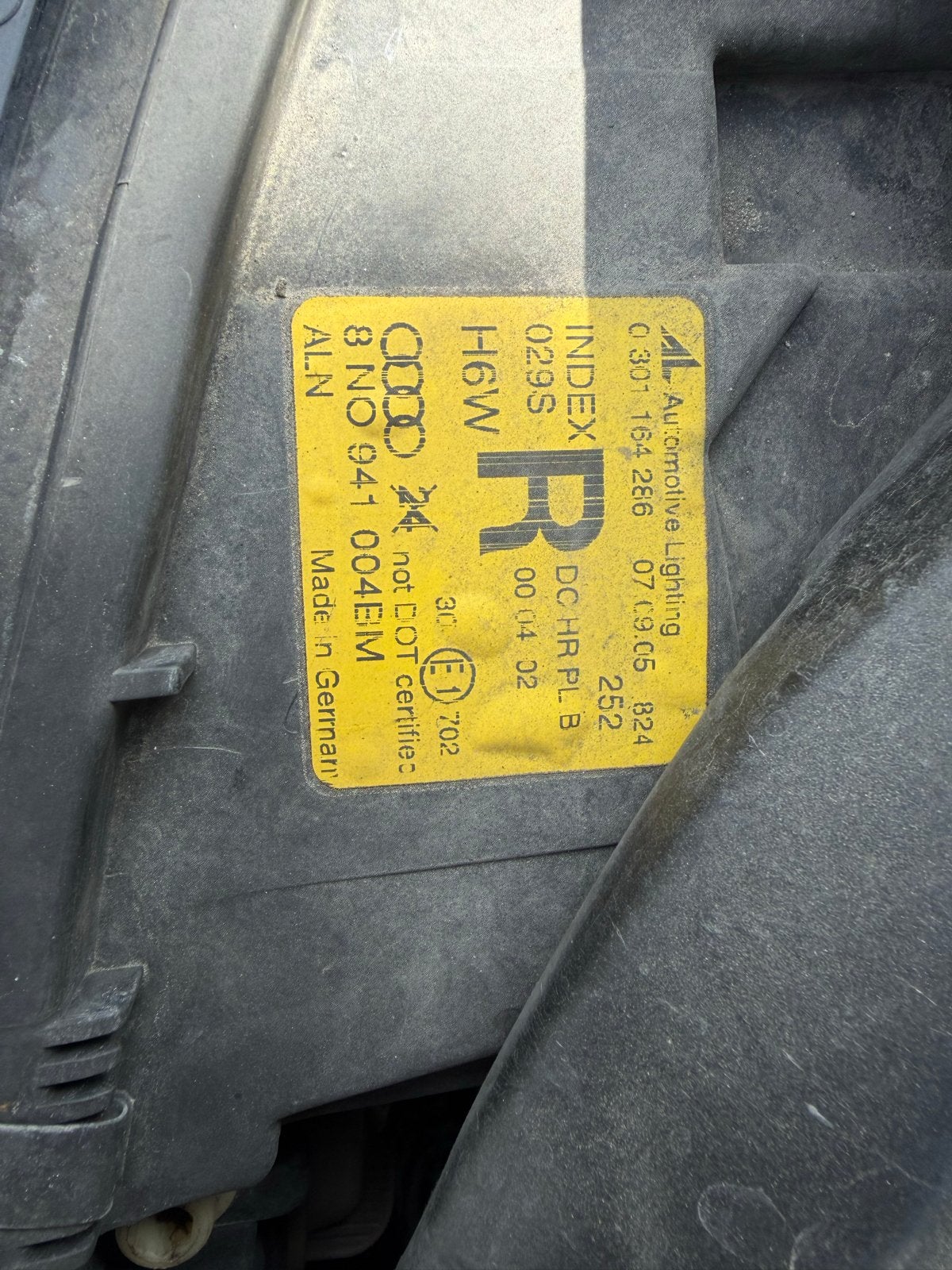 Audi TT Mk1 3.2 S-line koplamp voor revisie (zilver), Ophalen of Verzenden, Gebruikt, Audi