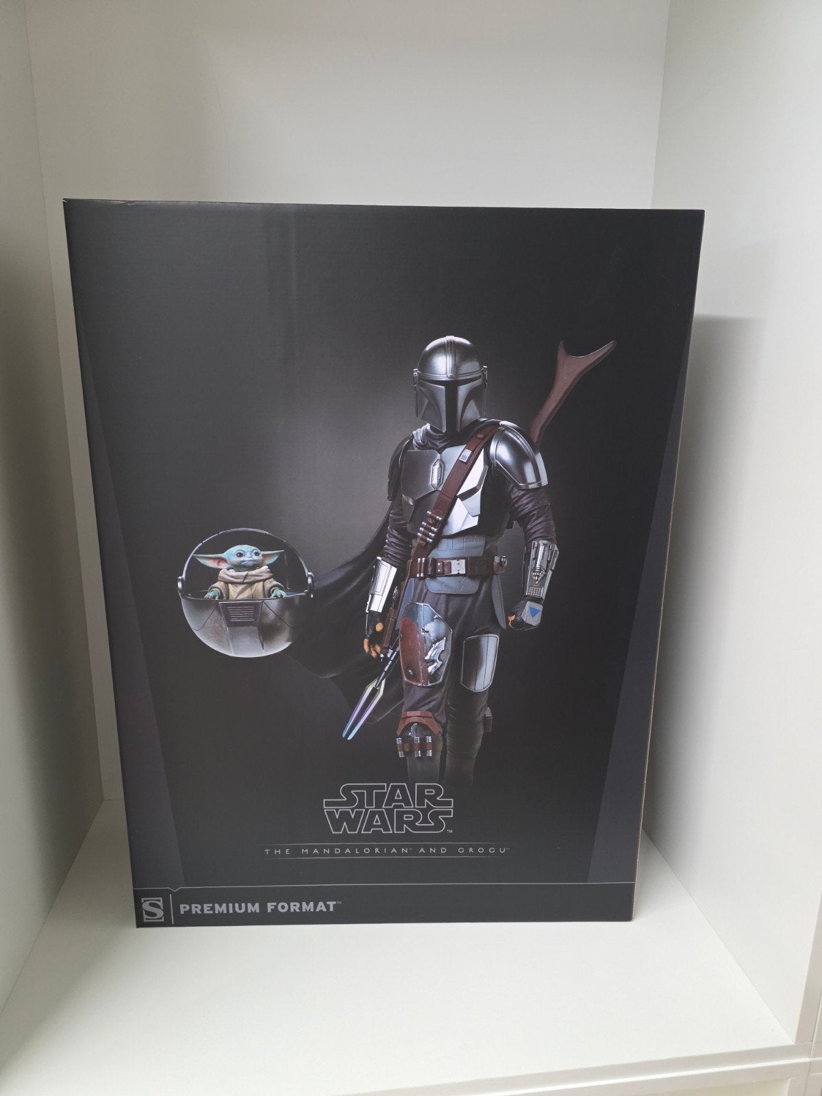 Sideshow Collectibles Mandalorian resin statue 1/4., Ophalen, Zo goed als nieuw, Beeldje, Replica of Model
