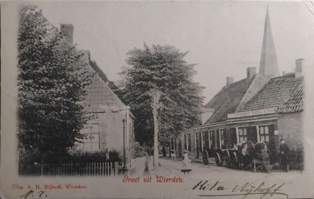 Groet uit Wierden - Logement - Uitg. A.H. Nijhoff 1904, Ophalen of Verzenden, Voor 1920, Gelopen, Overijssel