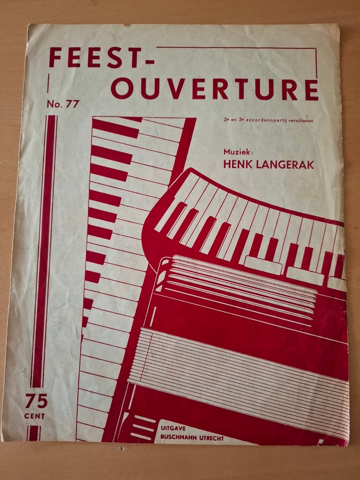 Bladmuziek Accordeon - Feest-ouverture nr. 77, Ophalen of Verzenden, Gebruikt, Accordeon