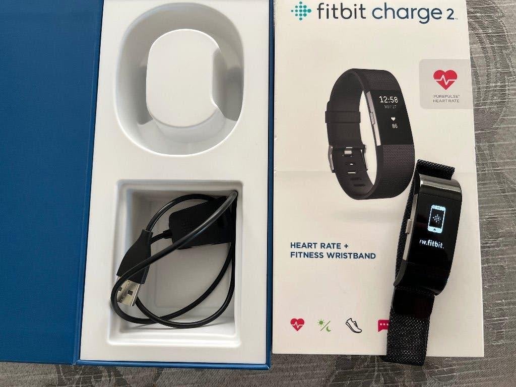 Fitbit charge 2, Sieraden, Tassen en Uiterlijk, Activity trackers, Zo goed als nieuw, Android, Zwart, Ophalen of Verzenden