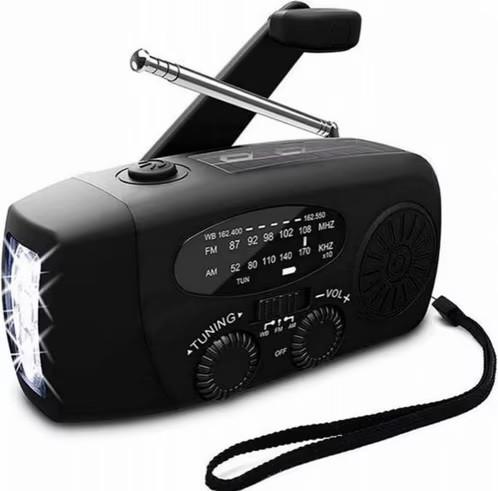 Draagbare Noodradio - AM/FM - Batterij en USB Gevoed - Solar, Ophalen, Nieuw, Radio