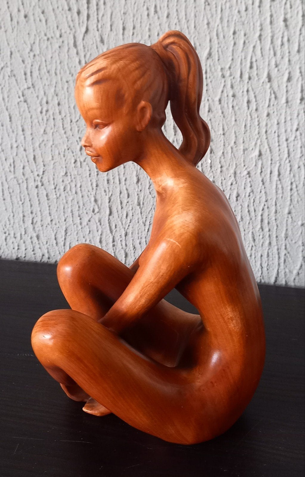 Oud stenen beeld meisje, Ophalen of Verzenden