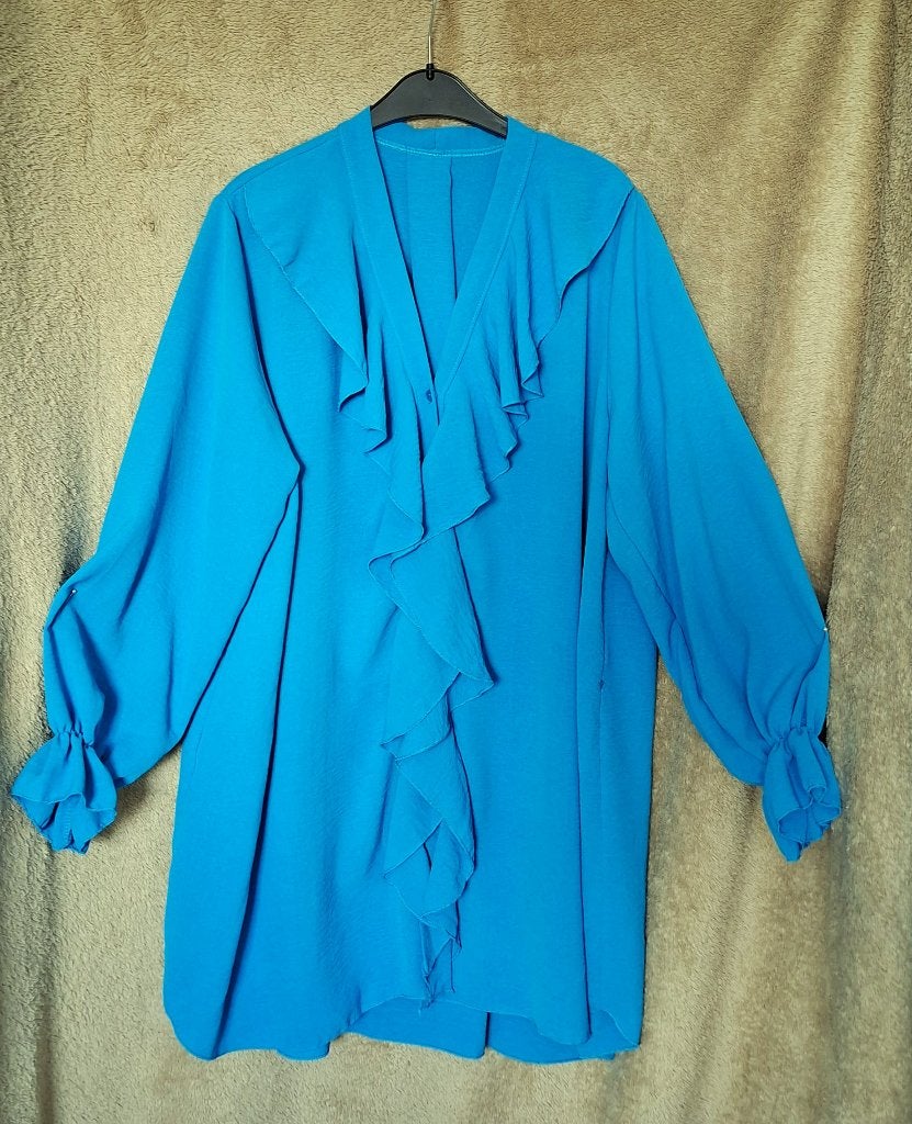 g1  LEUKE BLOUSE van MADE in ITALY Maat:XXL+, Ophalen of Verzenden, Zo goed als nieuw, Blauw, Blouse of Tuniek