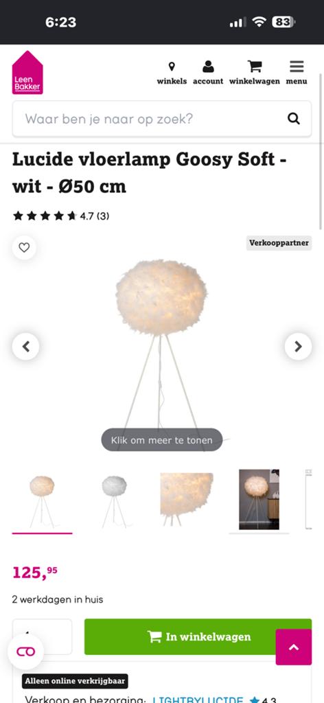 Lamp, Huis en Inrichting, Lampen | Vloerlampen, Ophalen of Verzenden, Zo goed als nieuw