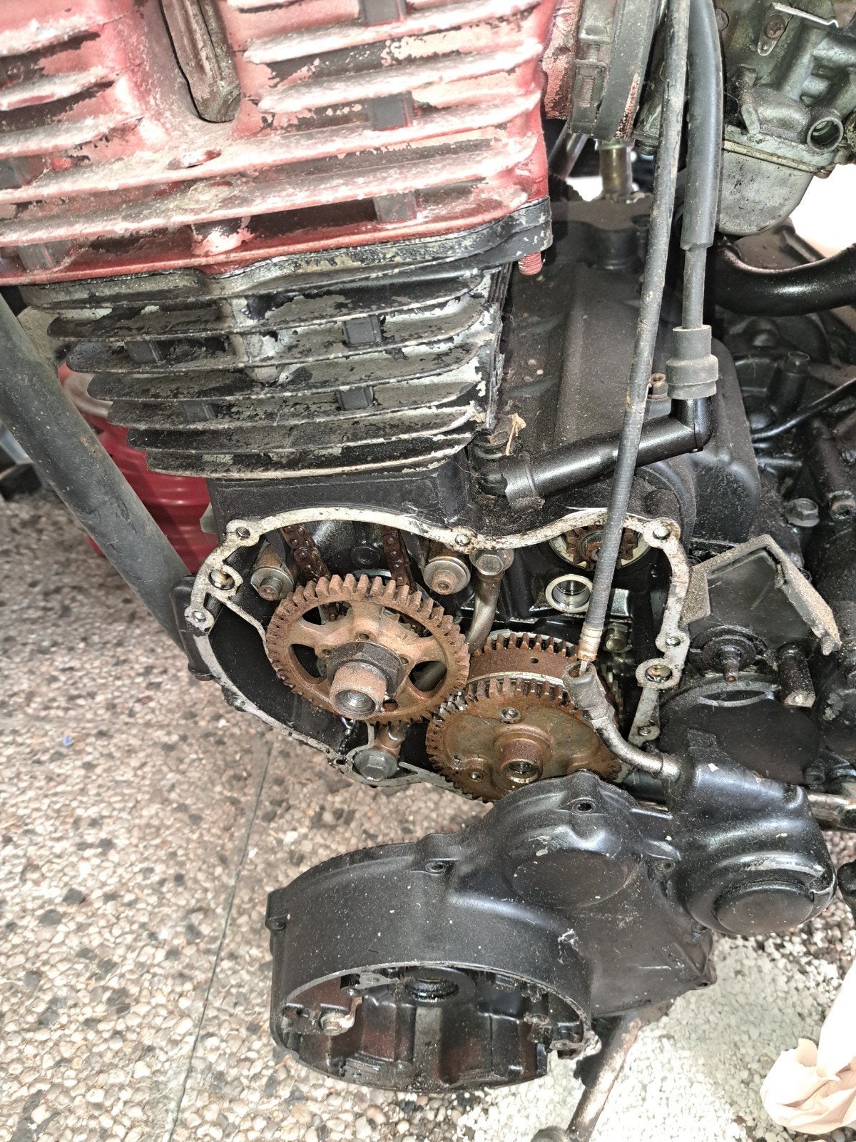 3-cilinder  Yamaha XS 750 onderdelen (geen kenteken), Motoren, Ophalen, Gebruikt
