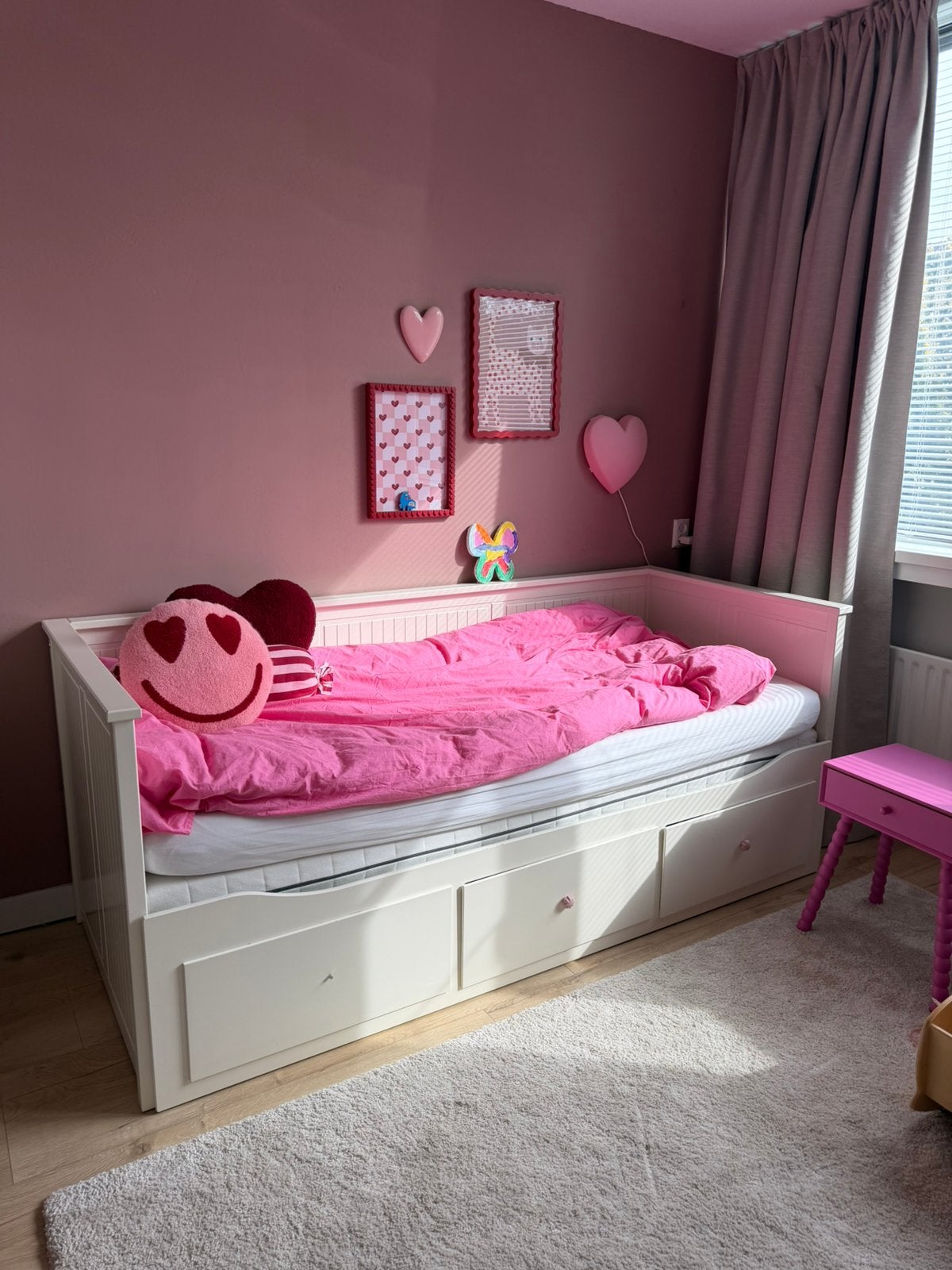 Bed ikea Hemnes, Ophalen, Zo goed als nieuw, 180 cm of meer, 85 tot 100 cm