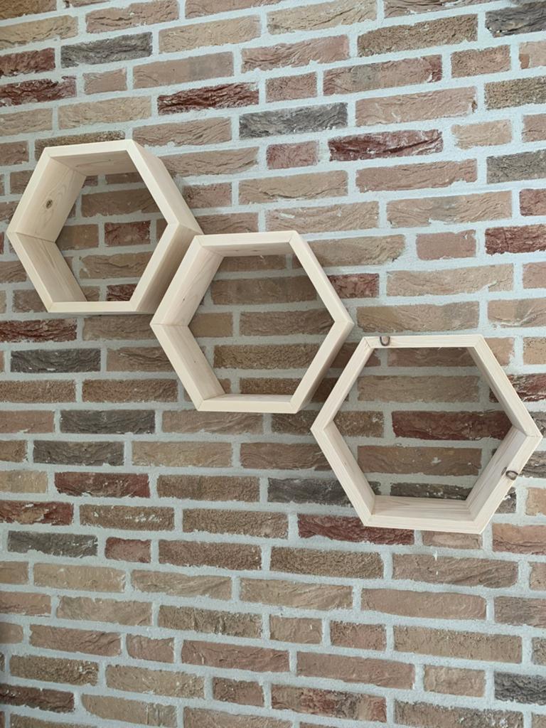 Hexagon muur plank | zes hoek | honingraat | wand planken, Ophalen of Verzenden, Nieuw