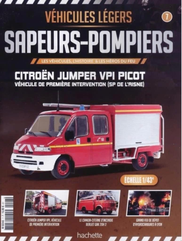 Citroen Jumper PI Picot brandweer schaal 1/43 # 7, Hobby en Vrije tijd, Modelauto's | 1:43, Verzenden, Nieuw, Bus of Vrachtwagen
