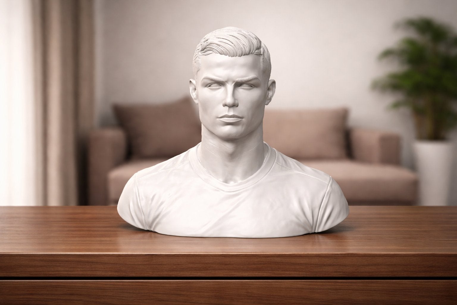 Ronaldo Beeld - Buste van de Voetballegende, Buste, Kunststof, Ophalen of Verzenden, 20 - 50 cm