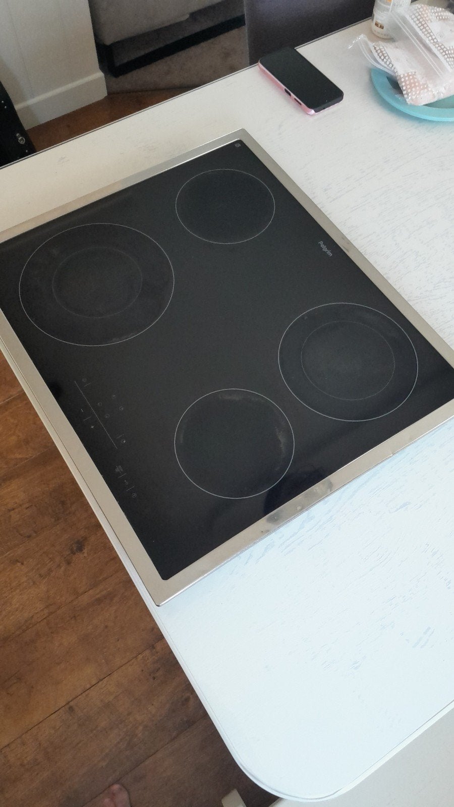 kookplaat pelgrim, Witgoed en Apparatuur, Kookplaten, Gebruikt, Keramisch, Inbouw, 4 kookzones