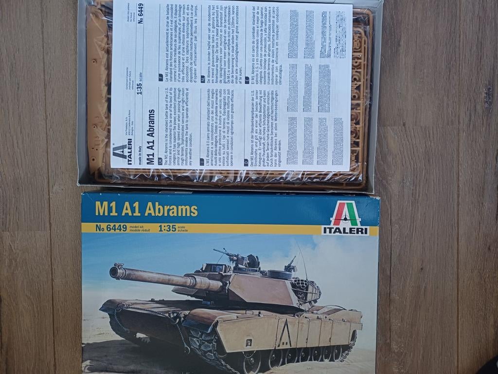NIEUW IN DE DOOS!! ITALERI M1A1 ABRAMS TANK, Hobby en Vrije tijd, Modelbouw | Auto's en Voertuigen, Tank, Italeri, 1:32 tot 1:50