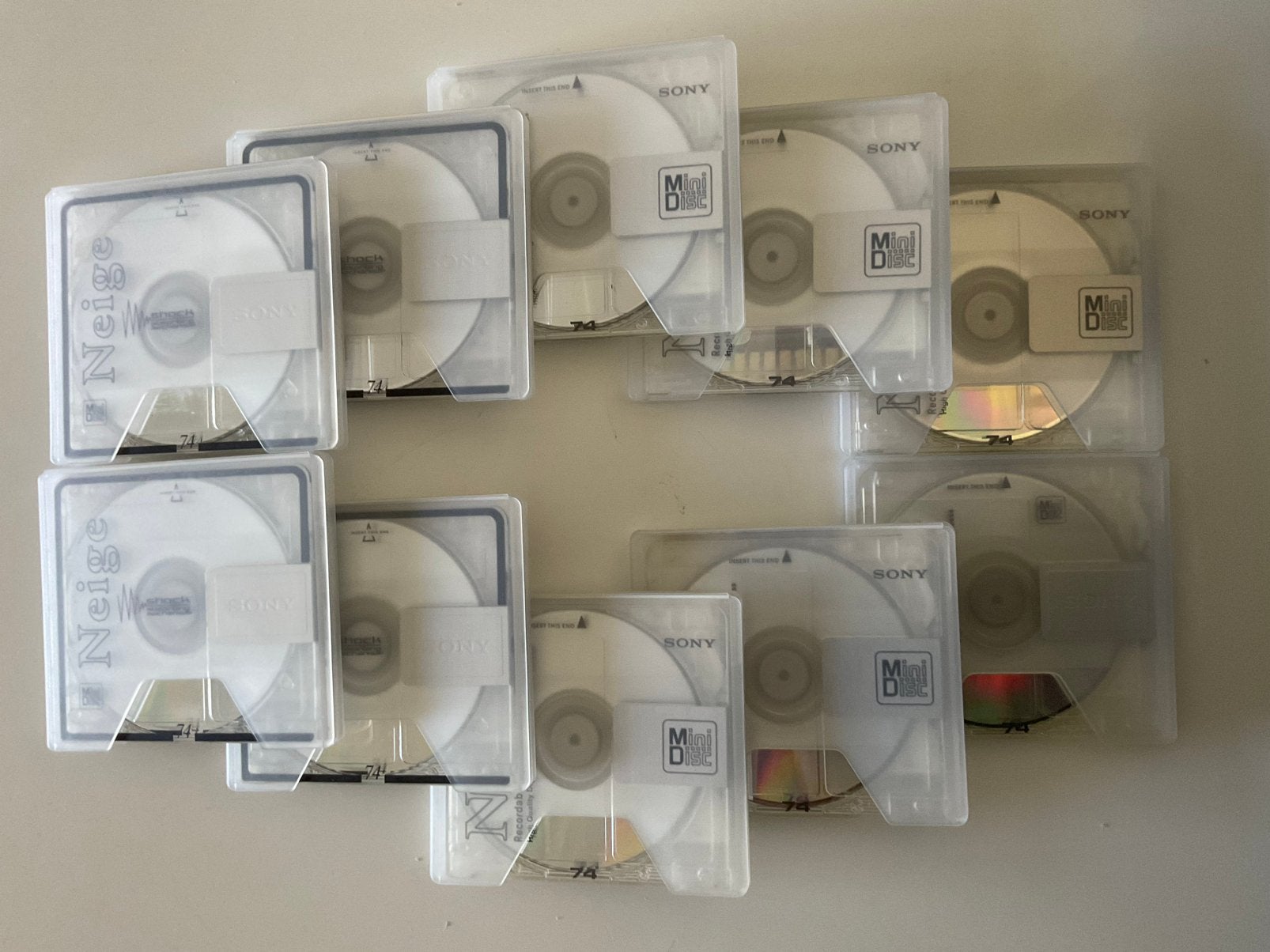 Minidisc’s. SONY  NEIGE. 10x als nieuw. 74 minuten, Ophalen of Verzenden