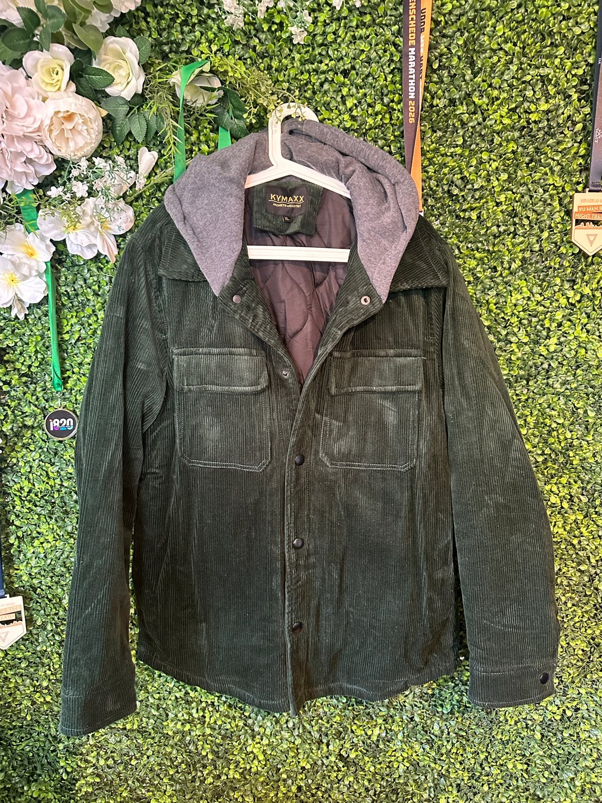Kymaxx Jackets Industry Corduroy Jas-vest met Capuchon XL, Ophalen of Verzenden, Zo goed als nieuw, Maat 56/58 (XL), Groen