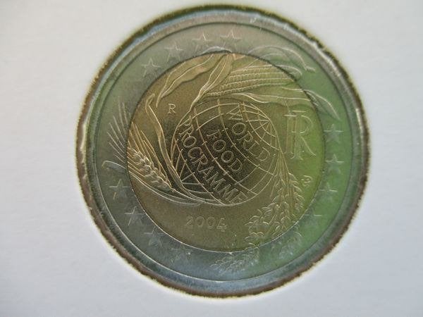 (vaw4019) 2004 Italie 2 euro Wereld voedselprogramma (UNC), Postzegels en Munten, Ophalen of Verzenden, Italië, 2 euro, Losse munt
