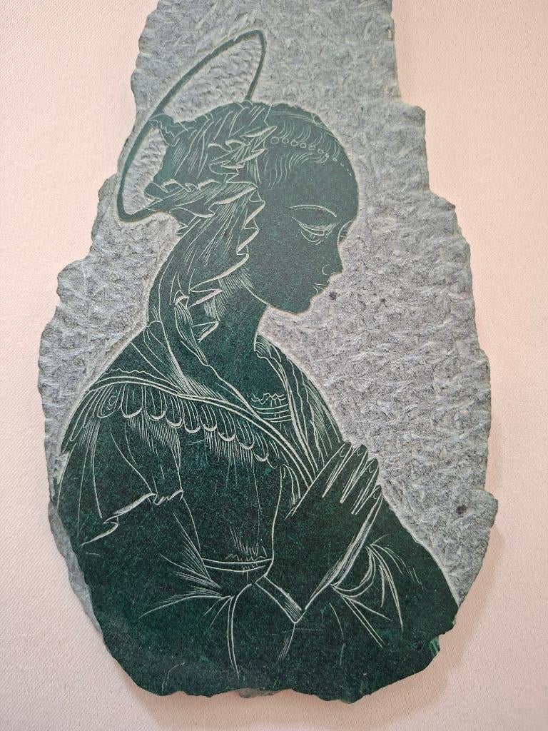 Gegraveerd  Madonna handgemaakt kunstwerk. Italiaans design., Ophalen of Verzenden, Handgemaakt, Wanddecoratie, 20 - 50 cm