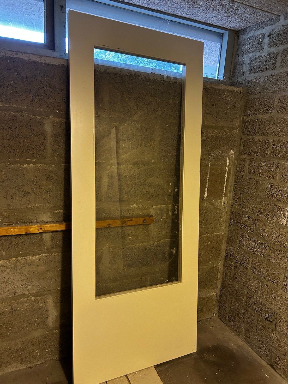 Deur met glas, Ophalen, Gebruikt, 80 tot 100 cm, Binnendeur