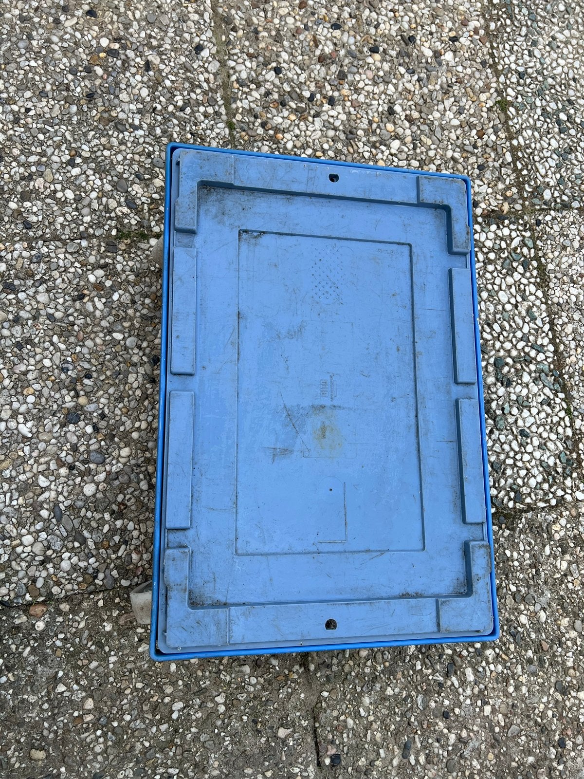 Blauwe transportkar met wielen - Max 250 kg, Ophalen of Verzenden, Gebruikt, Transportkar