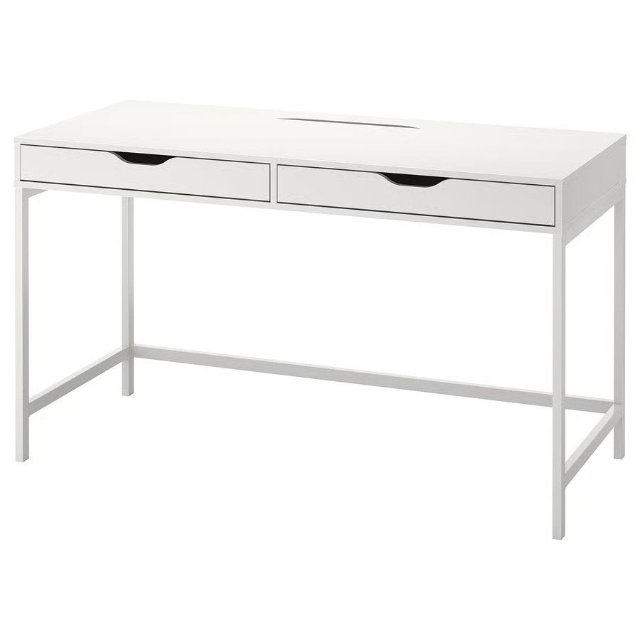 Ikea Alex bureau, Huis en Inrichting, Bureaus, Gebruikt, Kinderbureau, IKEA, Spaanplaat of MDF, Wit, Demontabel, Kabelgoot, Met lades