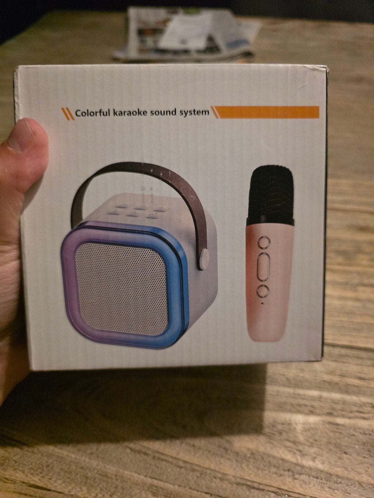 K12 Draadloze Karaoke Machine met Microfoon en RGB Licht, Audio, Tv en Foto, Karaoke-apparatuur, Ophalen of Verzenden, Nieuw, Complete set