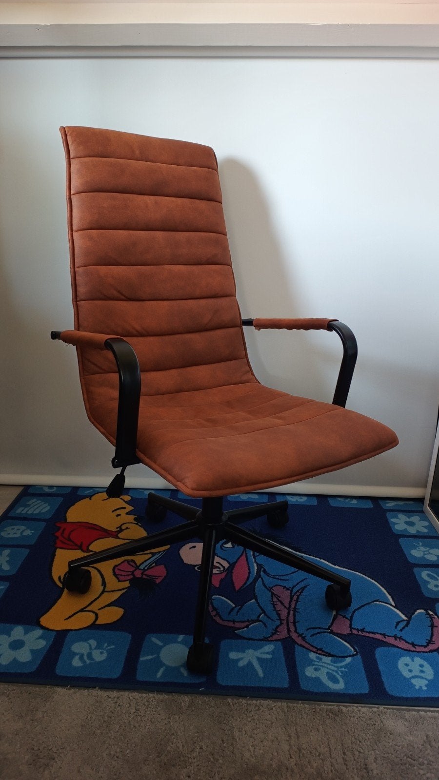 Bureaustoel Kane - cognac bruin (Leen Bakker), Ophalen, Overige materialen, Minder dan 75 cm, Zo goed als nieuw