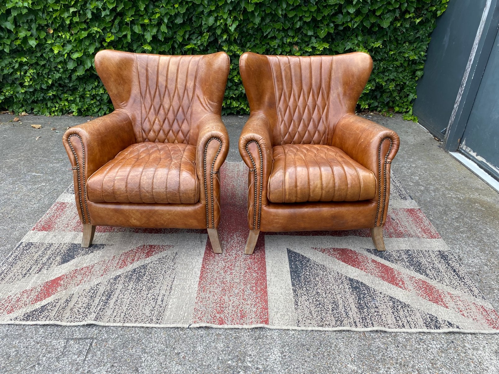 Twee Prachtige leren Oorfauteuils merk Lifestyle !!!, Ophalen, Gebruikt, Lifestyle, 75 tot 100 cm