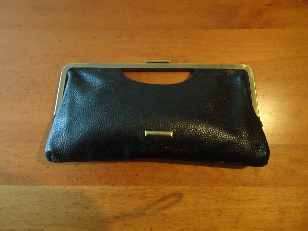 CLAUDIO FERRICI zwarte leren clutch, Sieraden, Tassen en Uiterlijk, Verzenden, Nieuw, Zwart, Avondtasje
