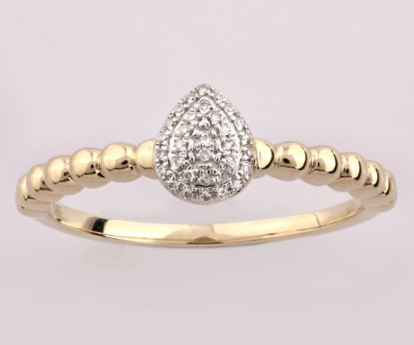 14k gouden ring – 32 natuurlijke diamanten – nieuw - mt 54, Nieuw, Ophalen of Verzenden, 17 tot 18, Met edelsteen