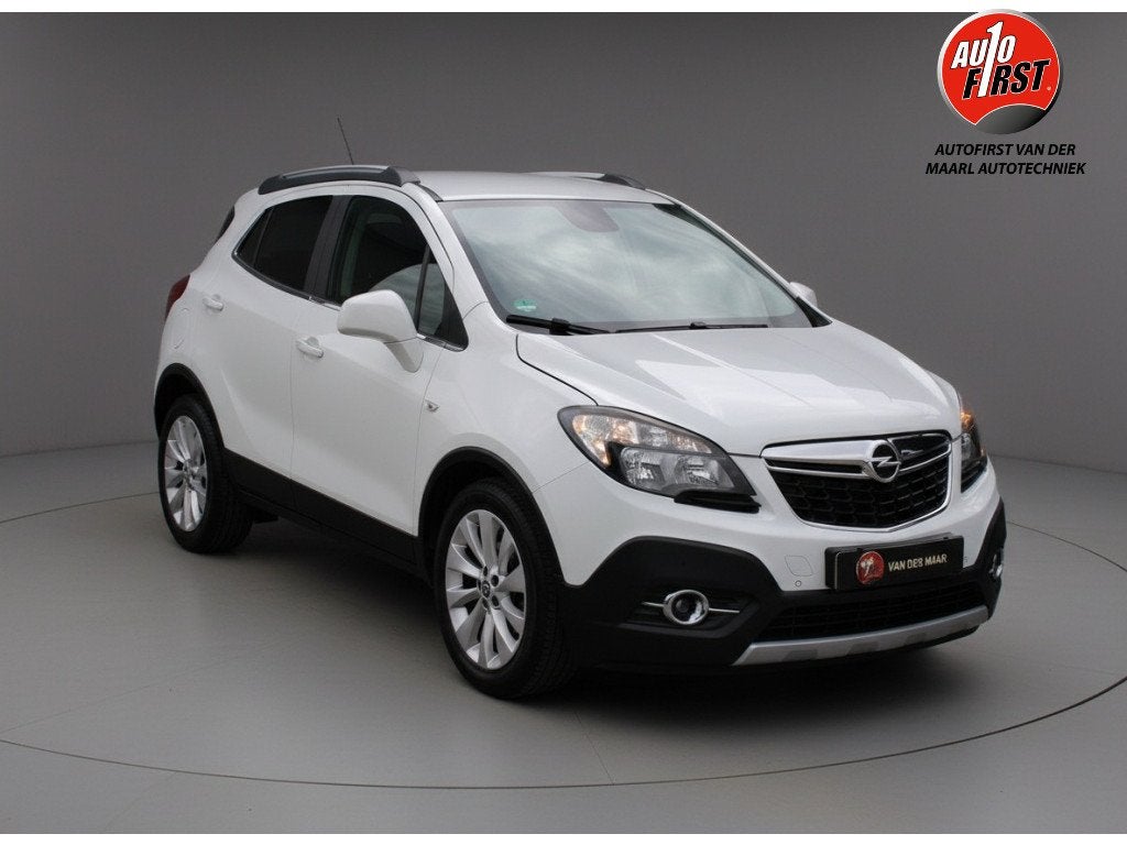 Opel Mokka 1.4 T Edition (bj 2016), Auto's, Gebruikt, 4 cilinders, Leder en Stof, Wit