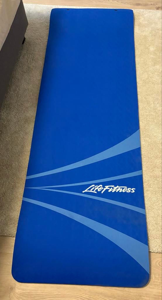 Blauwe Life Fitness mat, Sport en Fitness, Fitnessmaterialen, Ophalen, Zo goed als nieuw, Buik, Fitnessmat