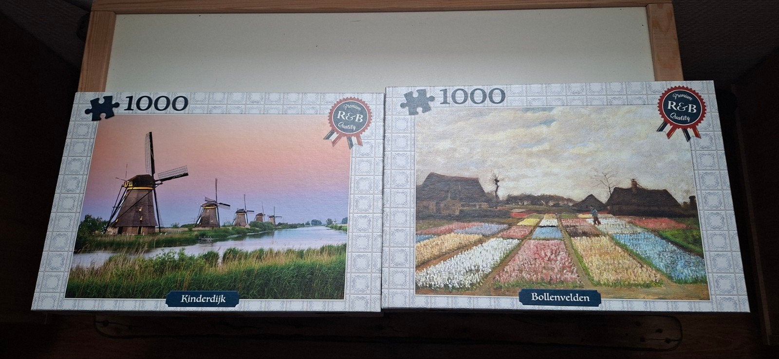 2 Oer Hollandse Puzzels van 1000 Stukjes, Ophalen of Verzenden, 500 t/m 1500 stukjes, Gebruikt, Legpuzzel