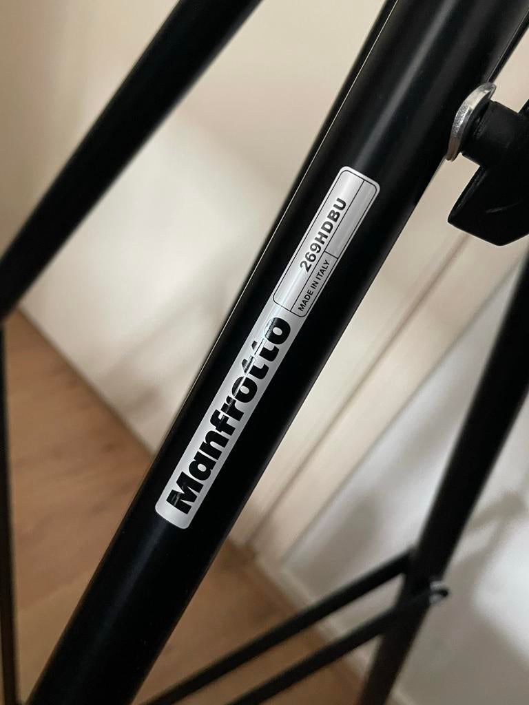 Manfrotto 269hdbu Super Statief Zwart met draagtas, Ophalen, Zo goed als nieuw