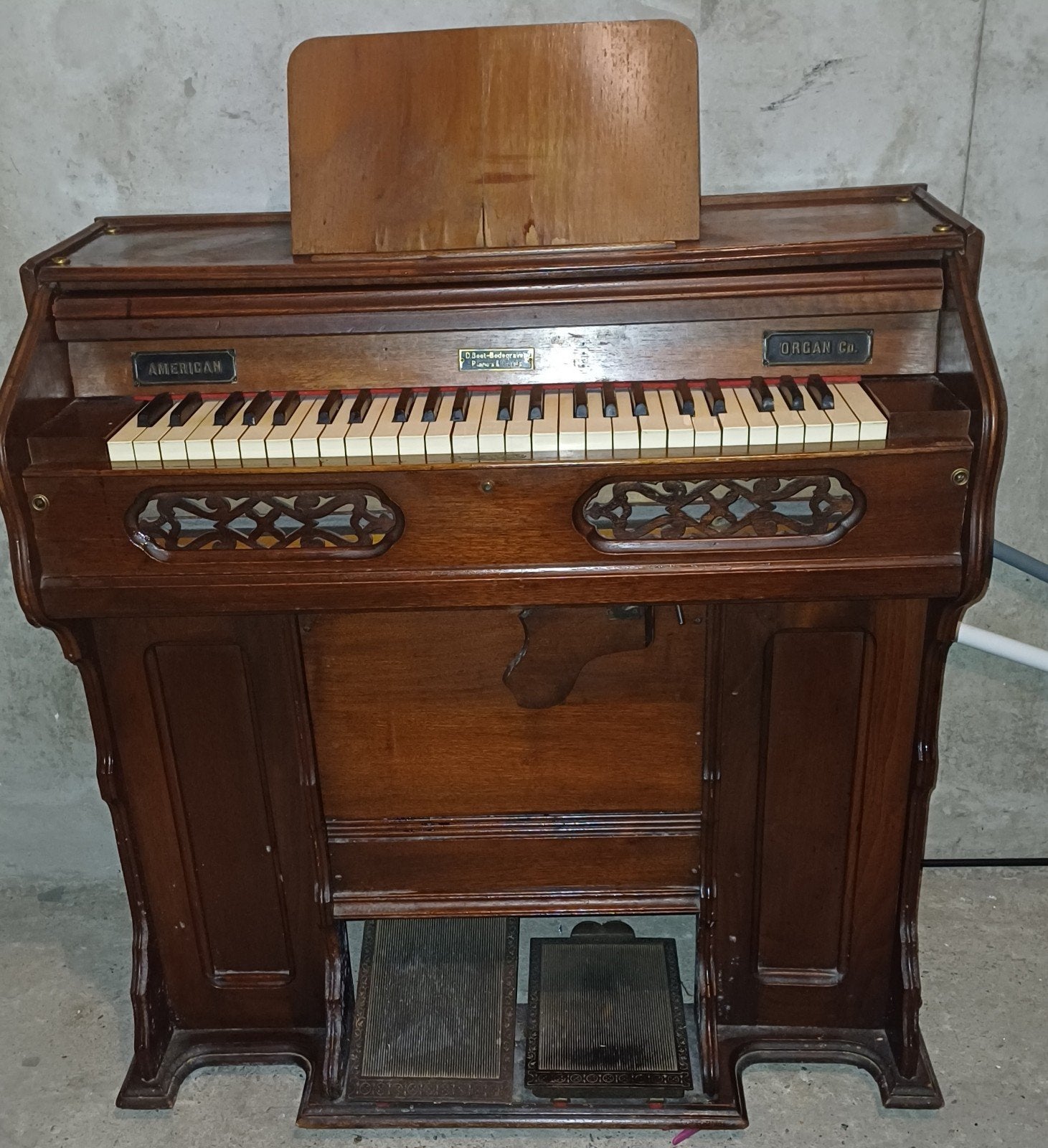Antiek American Organ Co. Harmonium - D. Beet Bodegraven, Muziek en Instrumenten, Ophalen, Gebruikt, 1 klavier, Harmonium
