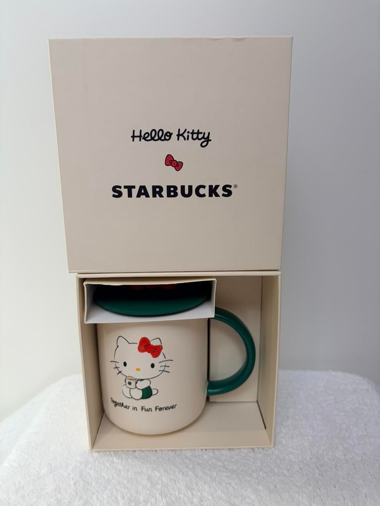 Starbucks x Hello Kitty Limited Edition Mok (16oz) 3D Deksel, Keramiek, Ophalen of Verzenden, Zo goed als nieuw, Overige stijlen