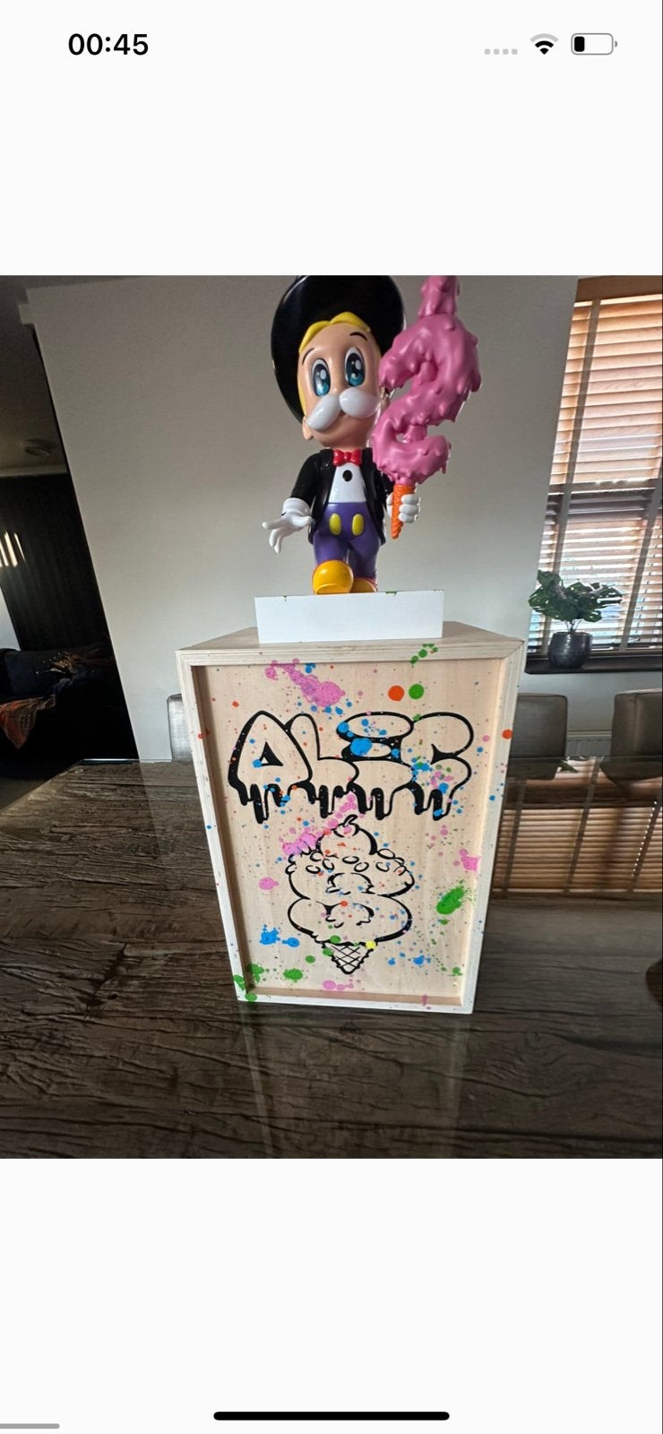 Alec Monopoly Ice Cream Richie Hand-Finished 31/150 Signed, Kunststof, Ophalen of Verzenden, 20 - 50 cm, Beeld