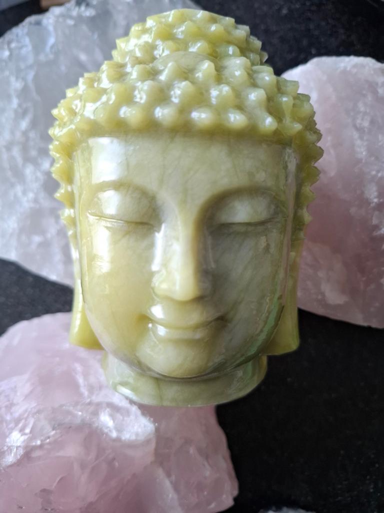 Boeddha beeldje van Lemon Jade - 1126 kg, 11 cm hoog, Ophalen of Verzenden