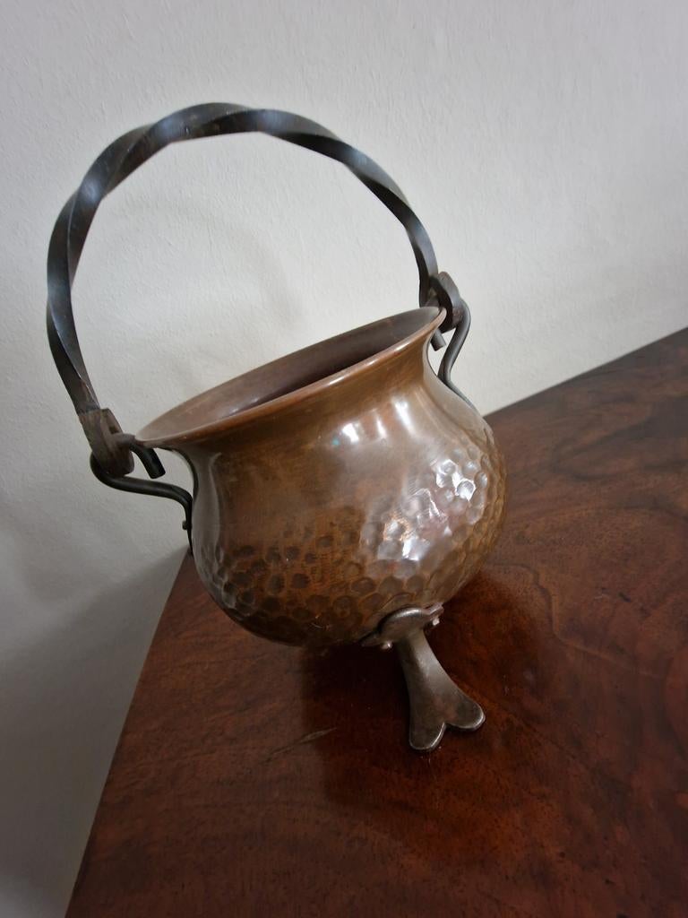 Oud koperen bloempot, Ophalen of Verzenden