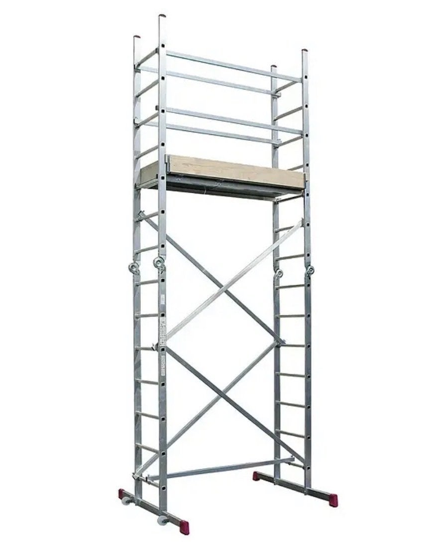 Steiger 4,85 meter werkhoogte - weinig gebruikt, Ophalen, Gebruikt, Rolsteiger of Kamersteiger, 2 tot 5 meter
